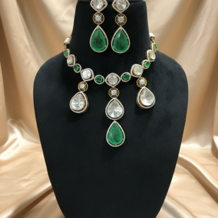 Heritage Polki and Emerald Drop Set