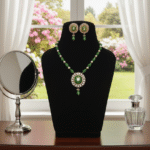 The Verdant Heritage Set: Green Gemstone and Polki