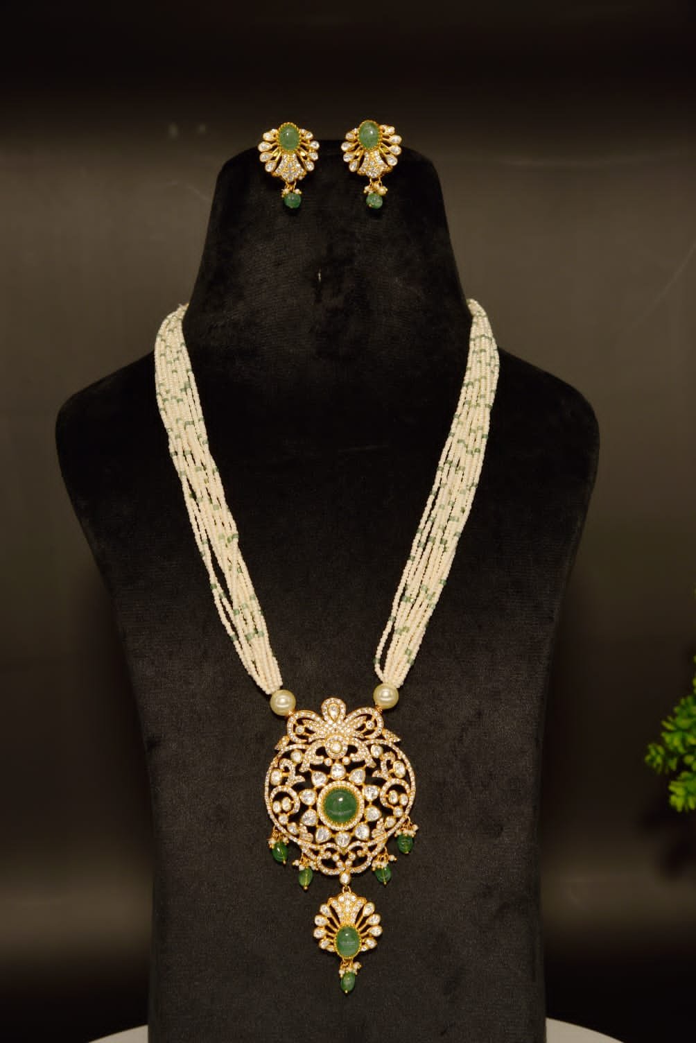 WhatsApp Image 2025-10-27 at 3.11.48 PM The "Verdant Heritage" Long Pendant Set - Image 1