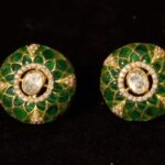 The "Emerald Petal" Polki Stud Earrings