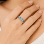 Azure Trinity Blue Crystal Ring - Image 2