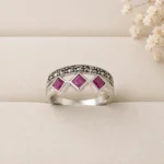 Royal Ruby Marcasite Vintage Ring