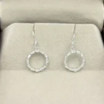 Baguette Zircon Circle Drop Earrings