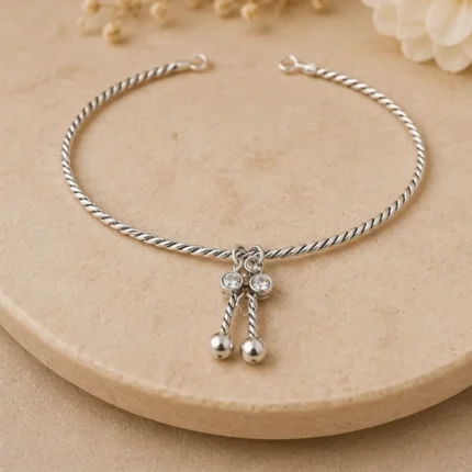 Celeste Charm Silver Anklet