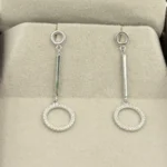 Geometric Linear Circle Drop Earrings