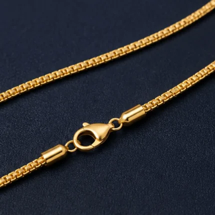 Imperial Gold Box Chain Necklace