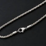 Infinity Twist Silver Rope Chain Necklace