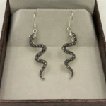 Marcasite Serpent Drop Earrings