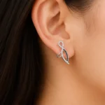 Infinity Noir Dual Crystal Ear Cuffs - Image 2