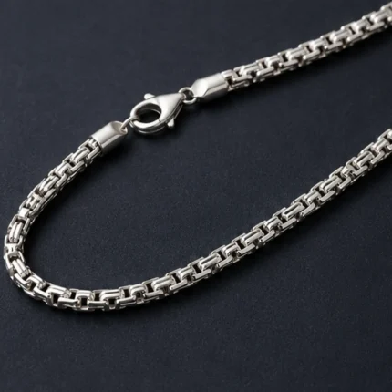 Royal Byzantine Silver Chain Necklace