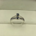 Vintage Dual-Stone Black Zircon Ring