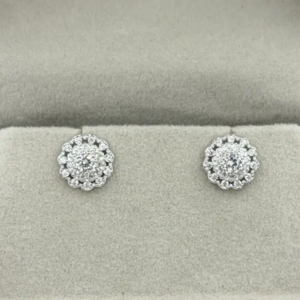 Cluster Halo Stud Earrings