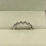 Silver Crown Zircon Ring