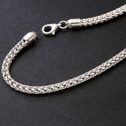 Titan Weave Silver Chain Necklace