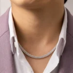 Titan Weave Silver Chain Necklace - Image 2